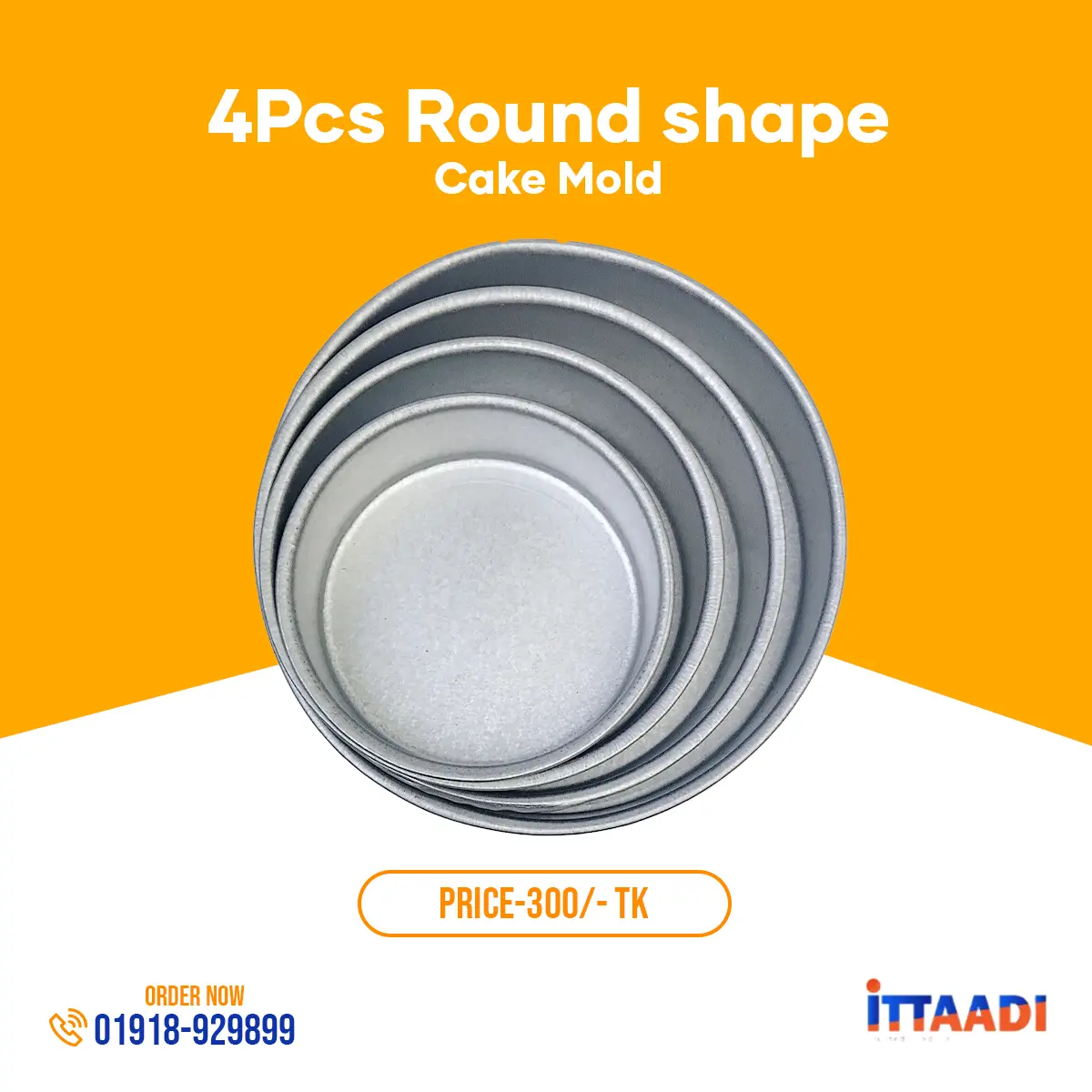 Round Aluminum Cake Mold - 4 Pieces Set - Bake Perfect Cakes Every Time With Round Aluminum Cake Mold Set
